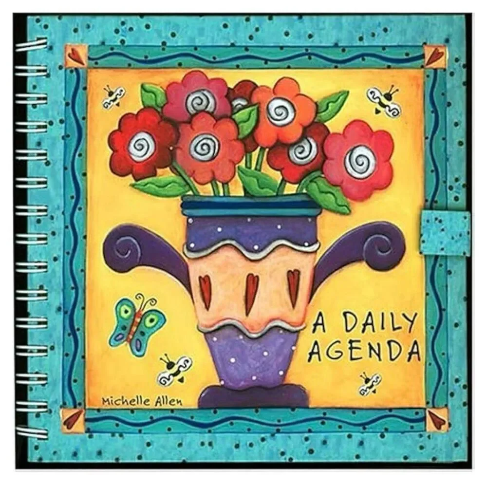 NWT Gorgeous Michelle Allen A DAILY AGENDA 52 weeks Hardcover undated planner